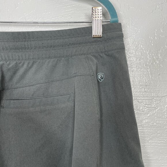 Kuhl Women L Gray FreeFlex Move Pants Zip Pocket Drawstring Waist Lightweight - Picture 8 of 12